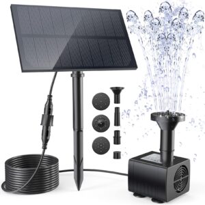 Ankway 4 Water Styles Solar Fountain Pump for Outdoor
