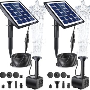 Ankway Solar Water Fountain Pump 2 Pack Solar Powered Pump Kit