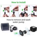 Ankway Solar Water Fountain Pump 2 Pack Solar Powered Pump Kit